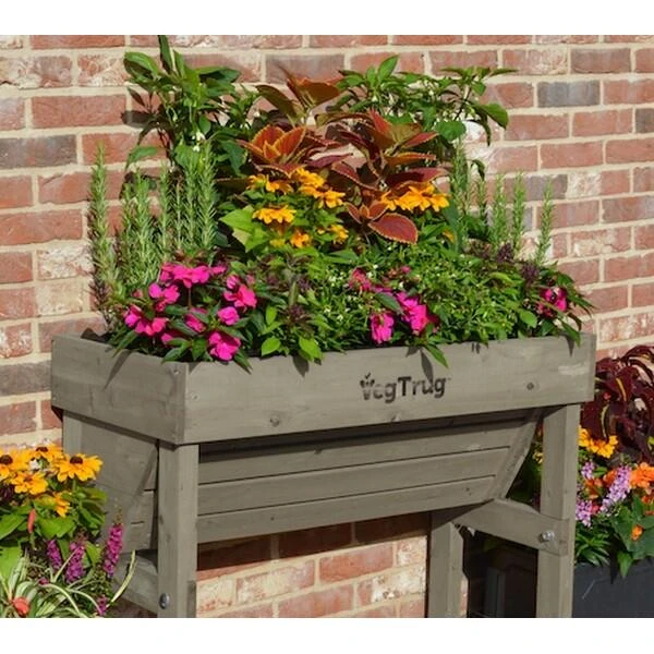 Verhoogde Kweektafel Muurmodel Grijs - 100 × 46 × 80 Cm 1 Verhoogde Kweektafel Muurmodel Grijs - 100 × 46 × 80 Cm