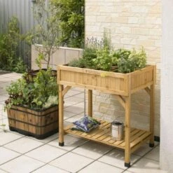 Vegtrug Kruidentafel 58 × 78 × 80 Cm - Naturel -Tuinadvies Winkel plantentafel kruidentafel 1540759393 1 600