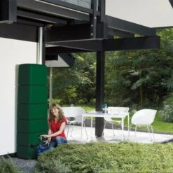 Regenton Muurmodel SLIM 650 Liter + Kraan - Groen -Tuinadvies Winkel regenton muurmodel slim 650l groen kr 1603727192 600
