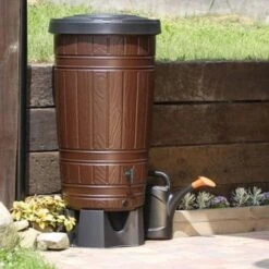 Regenton Woody Met Houtlook- 265 Liter -Tuinadvies Winkel regenton woody 265 liter 1484068033 3 600